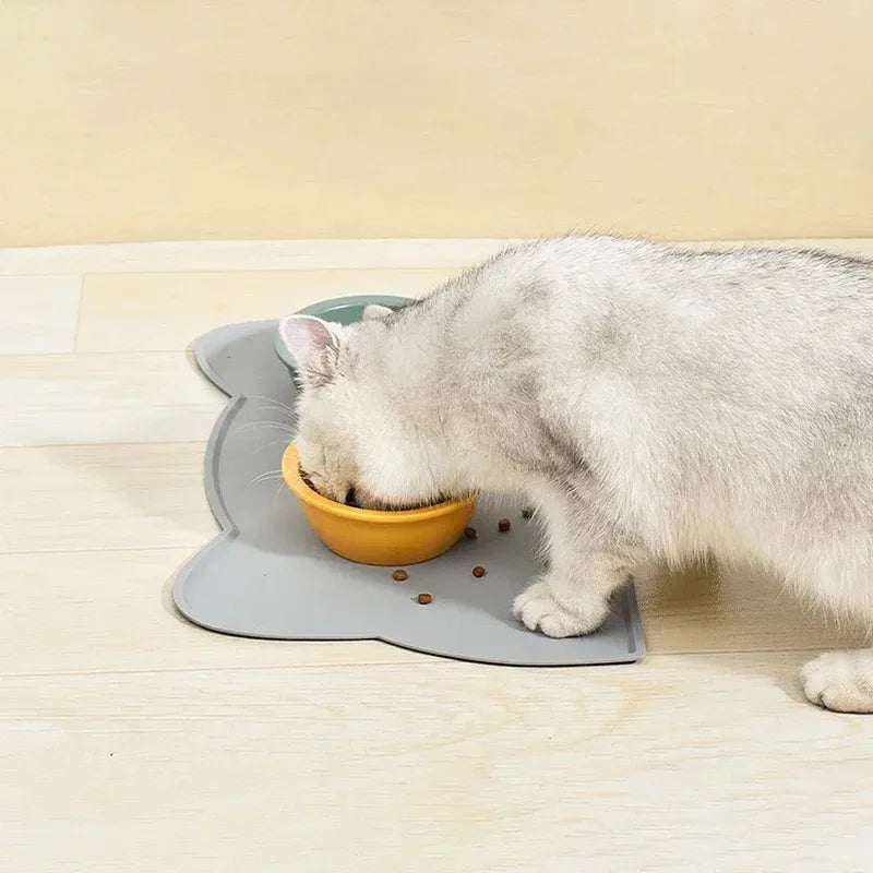 Tapete de Alimentação Especial de Silicone para Cães e Gatos, Bandeja Antiderrapante e Impermeável para Tigelas de Animais de Estimação