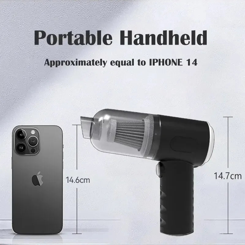 Mini Aspirador Sem Fios Portátil – Potência e Limpeza em Qualquer Lugar